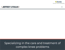 Tablet Screenshot of lymankneemd.com